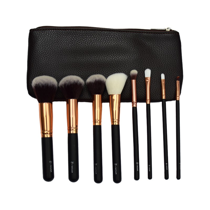 8 Piece Classic Makeup Brush Set